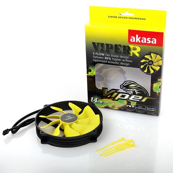 resimler/genel/AKASA VIPER R AK-FN073 120mm KASA FANI 12cm Yuva için 14cm