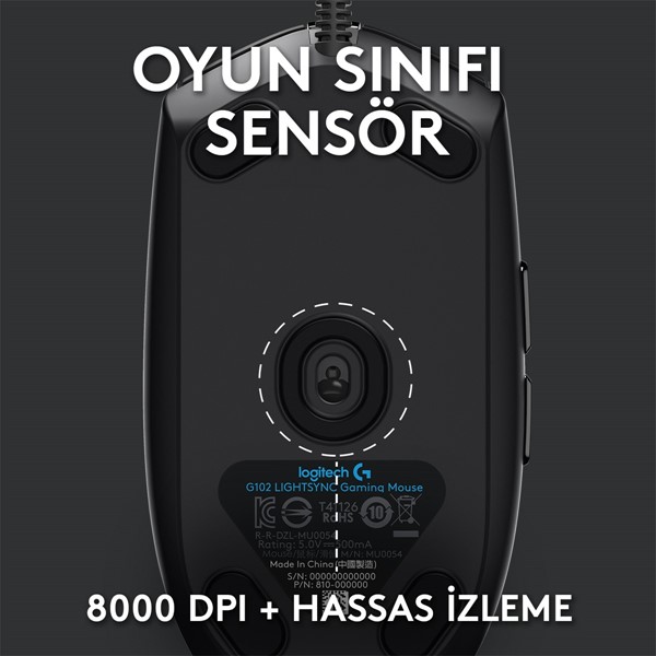 resimler/genel/Logitech G G102 Lıghtsync Oyuncu Mouse 910-005823