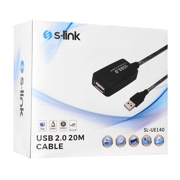 resimler/genel/S-link SL-UE140 Usb2.0 20m Şeffaf Uzatma Kablo