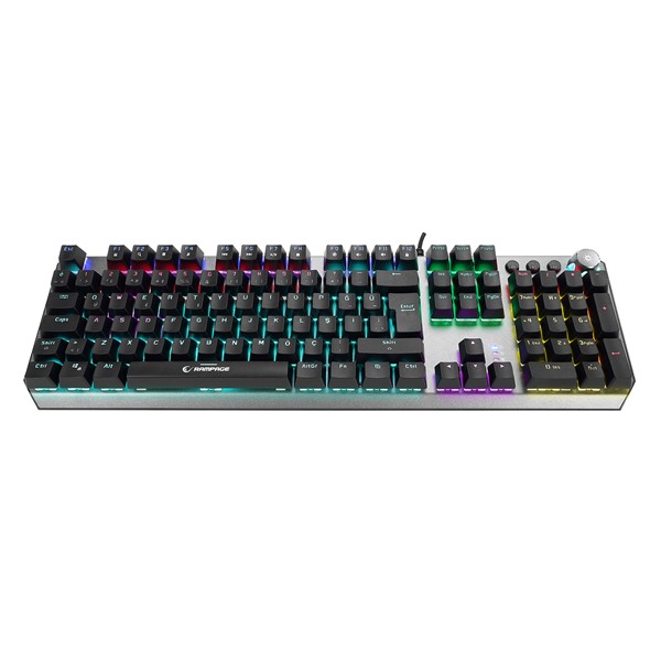 resimler/genel/Rampage KB-R206 SELECT Rainbow Aydınlatmalı Blue Switch Mekanik Gaming Oyuncu Klavyesi