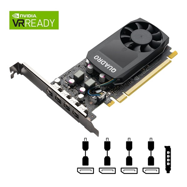 resimler/genel/PNY P1000 4GB QUADRO VCQP1000V2-PB GDDR5 128bit 4X mDP PCIe 16X v3.0