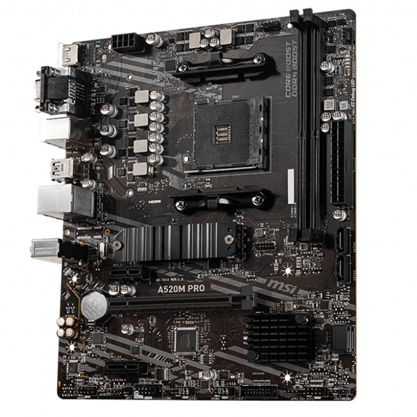 resimler/genel/MSI A520M PRO DDR4 M2 PCIe NVME HDMI DP PCIe 16X v3.0 AM4 mATX