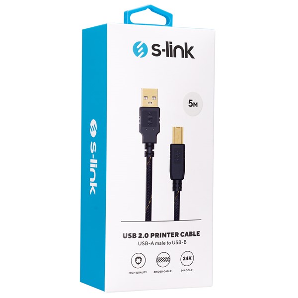 resimler/genel/S-link SLX-972 Usb2.0 5m Gold Kılıflı Yazıcı Kablosu