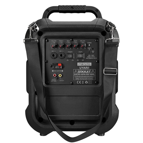 resimler/genel/Mikado MD-116BT 15W El ve Kafa Mikrofonlu USB/SD Bluetooth'lu Toplantı-Parti Hoparlör