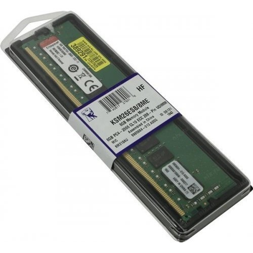 resimler/genel/KINGSTON DDR4 ECC UDIMM 8GB 2666Mhz KSM26ES8/8HD 1Rx8 Sunucu Ram