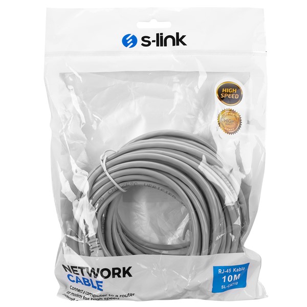 resimler/genel/S-link SL-CAT10 RJ-45 10m Gri Cat5 Patch Kablo