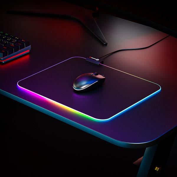 resimler/genel/Rampage MP-21 Siyah 252*328*3mm RGB Ledli Gaming Mouse Pad