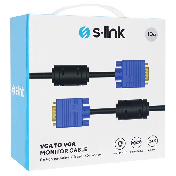 S-LINK 10metre SLX-177 VGA Monitör Kablosu