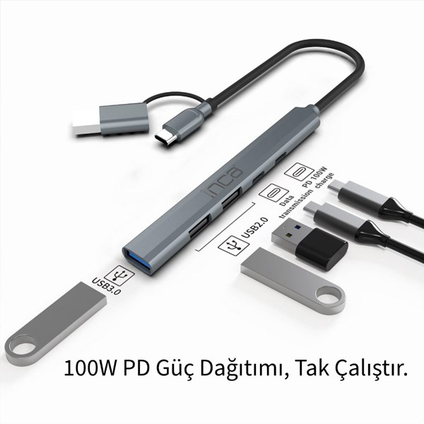 resimler/genel/INCA IUTP-06T 5port USB 3.0 TYPEC Çoklayıcı Hub