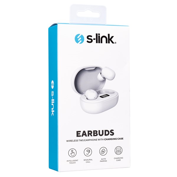resimler/genel/S-link SL-TWS05 Beyaz Mobil Telefon Uyumlu Bluetooth TWS Mikrofonlu Kulaklık