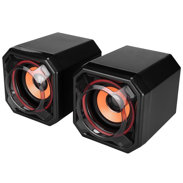 resimler/genel/Mikado MD-177 2.0 5W * 2 Turuncu Siyah Super Bass USB Speaker