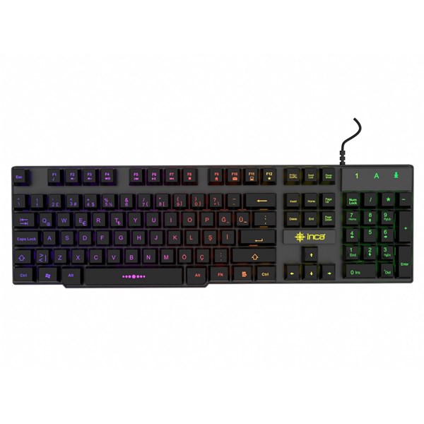 resimler/genel/INCA IKG-449 Türkçe USB RAINBOW EFECT MEKANİK HİSLİ Siyah Oyuncu Klavye