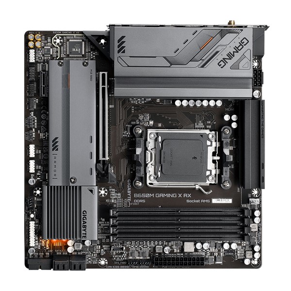 resimler/genel/GIGABYTE B650M GAMING X AX WIFI-6E DDR5 HDMI DP PCIe 16X v4.0 AM5 mATX