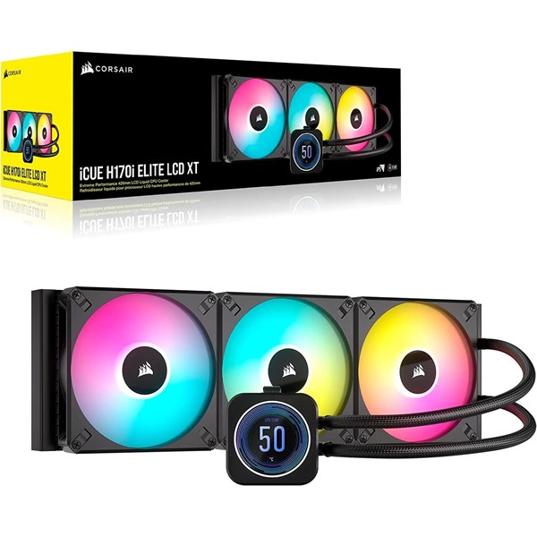 resimler/genel/CORSAIR 420MM H170i LCD XT ELITE CW-9060076-WW RGB SIVI SOĞUTMALI AM5-1700P İŞLEMCİ FANI