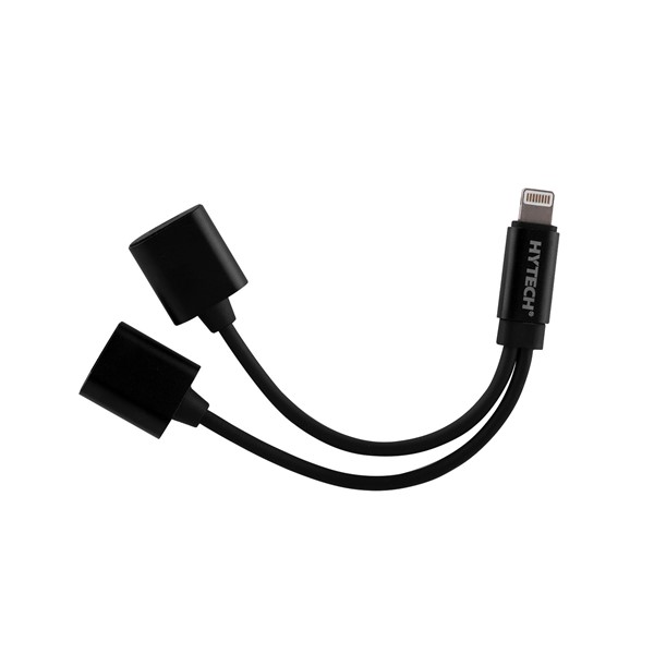 resimler/genel/Hytech HY-XO38 Gümüş 2 in 1 Şarj+Kulaklık Lightning Metal Gövdeli Çevirici Kablo