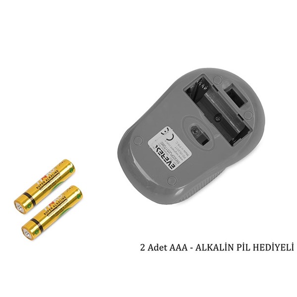 resimler/genel/Everest SM-300 Usb Siyah 4D Optik Süper Sessiz Alkalin Pil Kablosuz Mouse