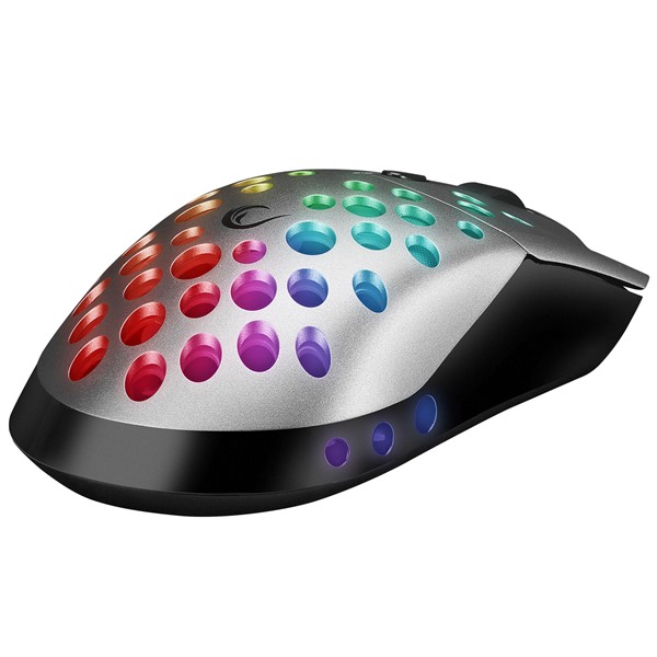 resimler/genel/Rampage SMX-R66 ROCKET Ultra Hafif Gümüş RGB Ledli 12000dpi Gaming Oyuncu Mouse