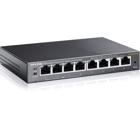 resimler/genel/TP-LINK 8port TL-SG108PE 55w 4port PoE Yönetilebilir Switch