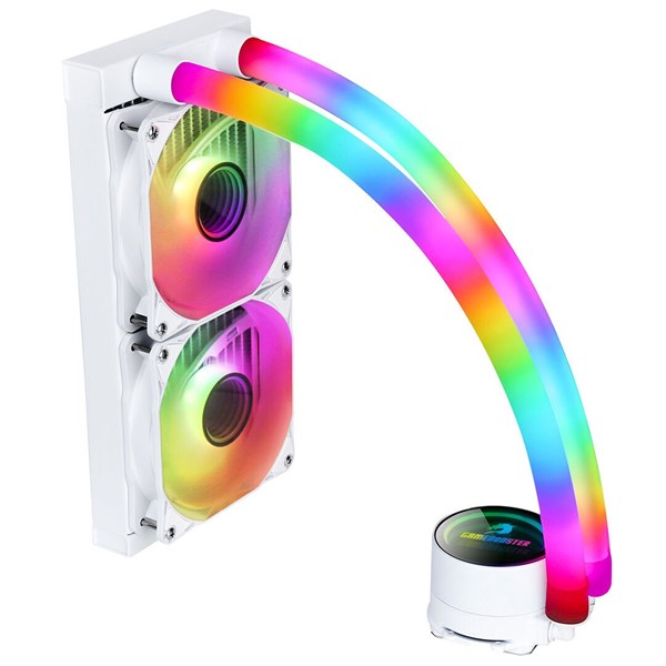 resimler/genel/GAMEBOOSTER 240MM INFINITY 240 GB-LCS-P240-WE RGB AM5-1700P SIVI SOĞUTMALI İŞLEMCİ FANI BEYAZ