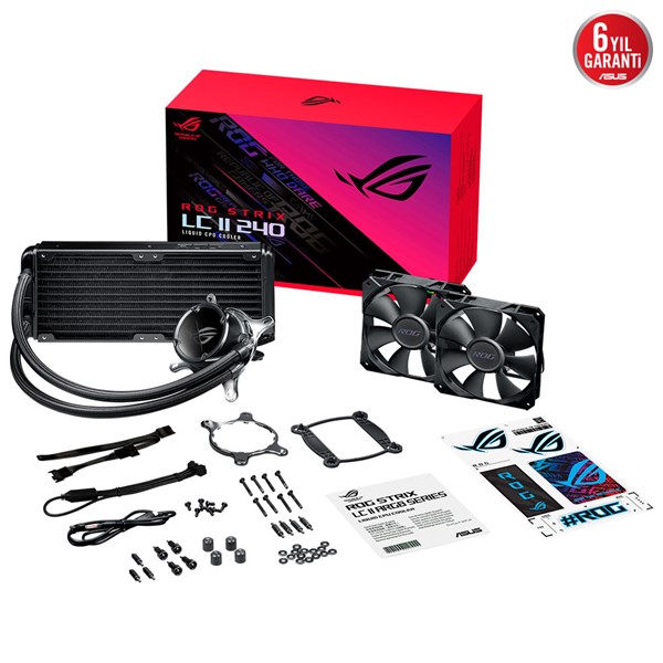 ASUS 240MM ROG STRIX LC II 240 AURA SYNIC RGB AM5-1700P SIVI SOĞUTUCULU İŞLEMCİ FANI