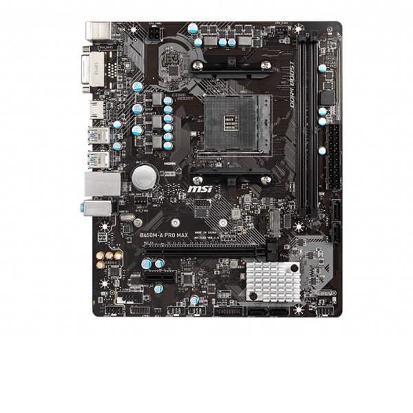 resimler/genel/MSI B450M-A PRO MAX DDR4 M2 PCIe NVME HDMI DVI PCIe 16X v3.0 AM4 mATX