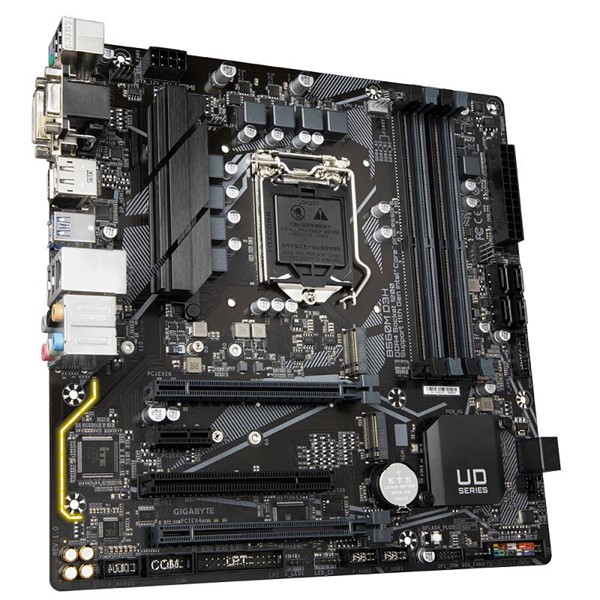 resimler/genel/GIGABYTE B560M D3H DDR4 M2 PCIe NVME HDMI DVI DP PCIe 16X v4.0 1200p v2 mATX