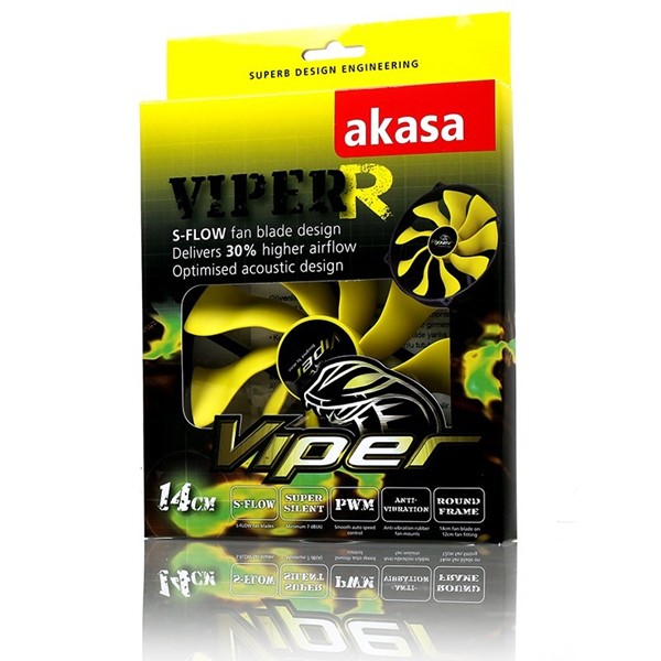 resimler/genel/AKASA VIPER R AK-FN073 120mm KASA FANI 12cm Yuva için 14cm