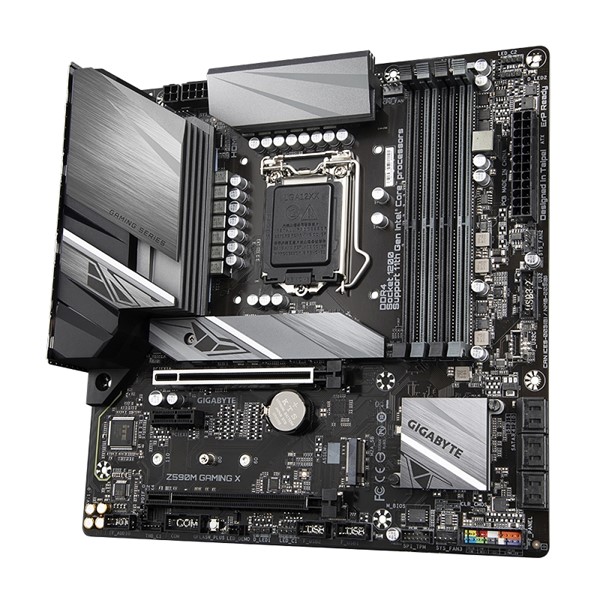 resimler/genel/GIGABYTE Z590M GAMING X DDR4 M2 PCIe NVME HDMI DP PCIe 16X v4.0 1200p v2 mATX