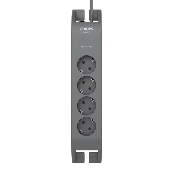 resimler/genel/PHILIPS 4-lü SPN3140A/62 900 Joules Akım Koruma Prizi GRİ	
