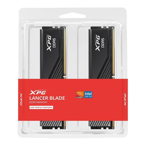 resimler/genel/XPG 32GB (2X 16GB) DDR5 6000MHZ CL30 DUAL KIT PC RAM LANCE BLADE AX5U6000C3016G-DTLABBK