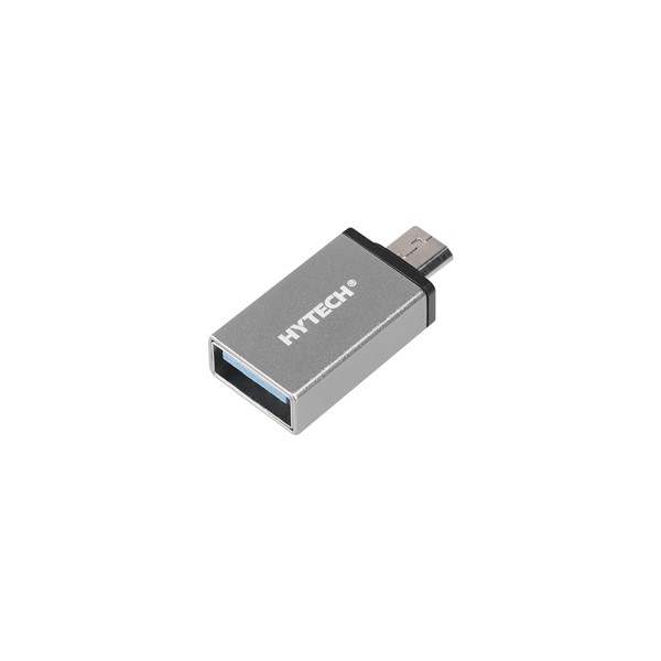 resimler/genel/Hytech HY-XO10 Gümüş USB F to MicroUSB M Metal Gövdeli OTG Çevirici