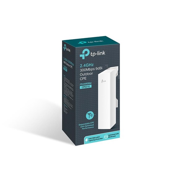 resimler/genel/TP-LINK CPE210 N300 2.4GHz 9dBi 5KM+ Outdoor CPE