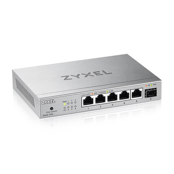 resimler/genel/ZYXEL 5port XMG-105 2.5 GIGABIT 1-SFP 10GBE YÖNETİLEMEZ SWITCH