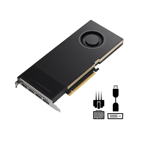 resimler/genel/PNY RTX A4000 16GB VCNRTXA4000-PB GDDR6 256bit 4X DP PCIe 16X v4.0