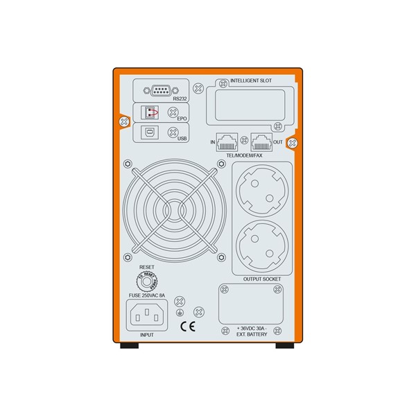 MAKELSAN 1KVA POWERPACK SE ONLINE 1/1F LCD EKRAN TOWER UPS 2x 12v 9amper 