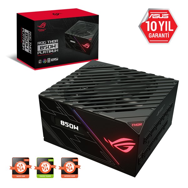 resimler/genel/ASUS 850W 80+ PLATINUM ROG THOR 850P 13.5cm Fanlı APFC Power Supply