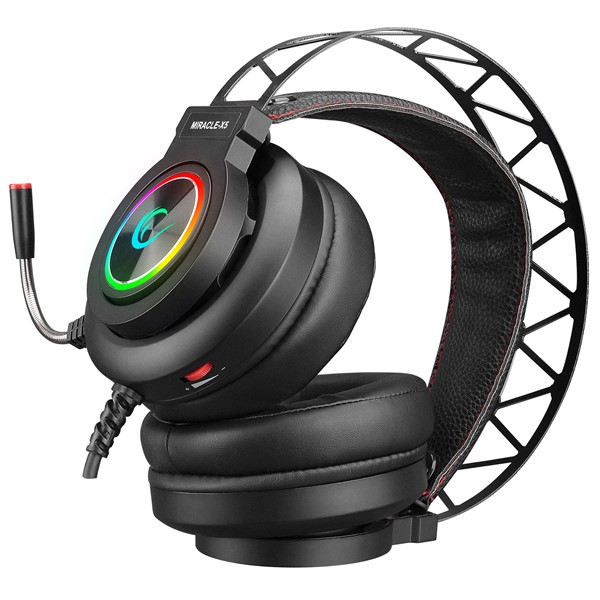 resimler/genel/Rampage Miracle-X5 Siyah RGB Led 7.1 Surround Sound System Mikrofonlu Oyuncu Kulaklığı