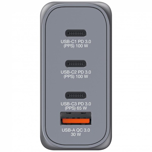 resimler/genel/VERBATIM GNC-100 100W 4-Bağlantı Noktalı GaN Duvar Şarj Cihazı