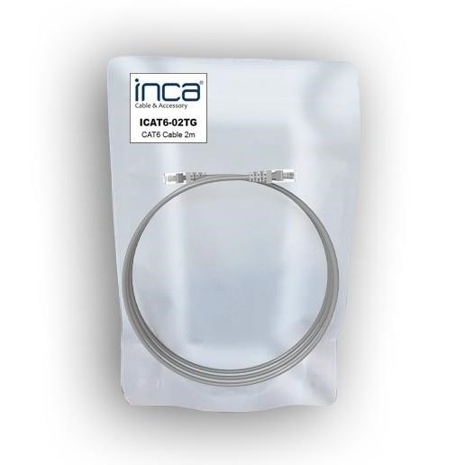 INCA 2m CAT6 Utp ICAT6-02TG Gri Patch Kablo