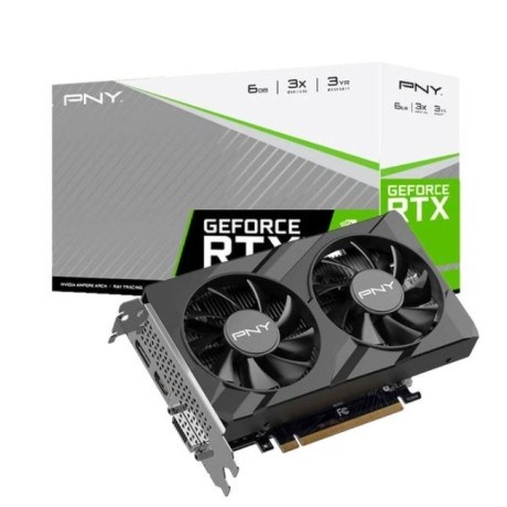 PNY 6GB RTX3050 VCG30506DFXPB1 GDDR6 96bit HDMI-DP PCIE 4.0