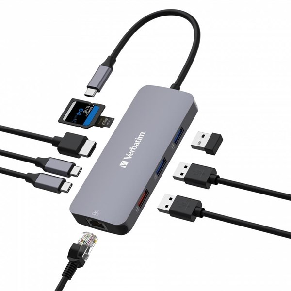 VERBATIM CMH-09 USB-C Pro 9 Bağlantı Noktalı Dock