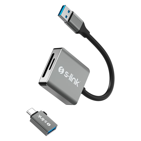 S-LINK SL-CR21 USB-USBC Metal Kart Okuyucu