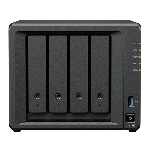 SYNOLOGY DS925-16G PLUS RYZEN V1500B-4GB RAM- 4-diskli Nas Server (Disksiz) 