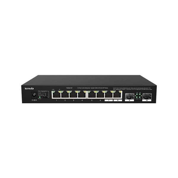 TENDA 8port TEM2010F 2.5 Gigabit 2X SFP Yönetilemez Switch