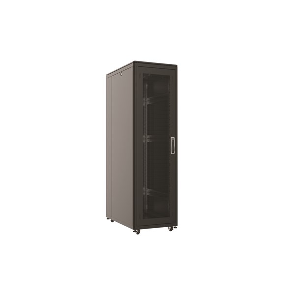 AGER 36U   2li Fan 800x1000mm Dikili Tip Siyah Kabinet Vega AG-VB36U8010S1 Cam Kapak