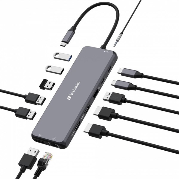 VERBATIM CMH-13 USB-C Pro Çok Bağlantı Noktalı Dock