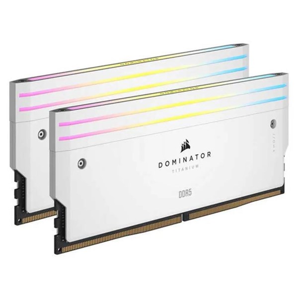 CORSAIR 96GB (2X 48GB) DDR5 6400MHZ CL32 RGB DUAL KIT PC RAM DOMINATOR TITANIUM CMP96GX5M2B6400C32W BEYAZ