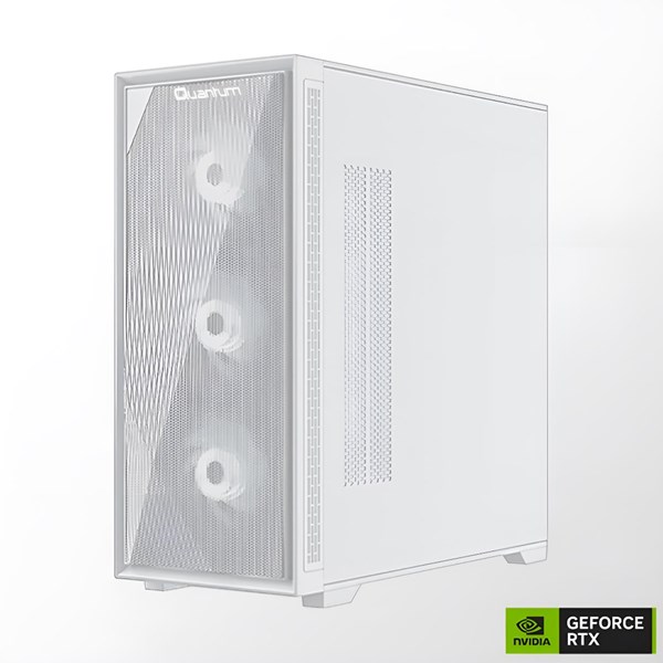 QUANTUM GAMING SN923W RYZEN 5 5600X-16GB RAM-512GB NVME-12GB RTX4070-FDOS GAMING PC BEYAZ