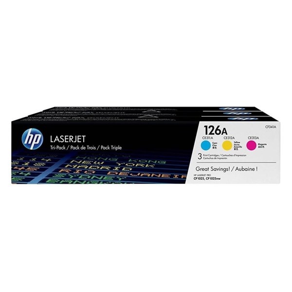 Hp Cf341a (126A) Camgobegı/Macenta/Sarı 3 Lu Paket Toner 1.000 Sayfa
