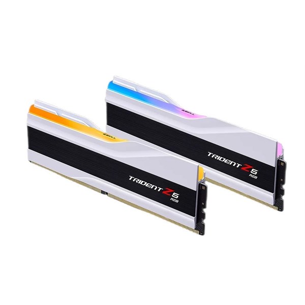 GSKILL 64GB (2X 32GB) DDR5 6400MHZ CL32 DUAL KIT RGB PC RAM TRIDENT Z Z5 F5-6400J3239G32GX2-TZ5RW BEYAZ